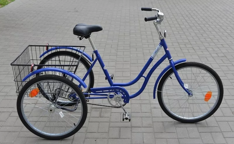 Взрослый Трёхколёсный Грузовой велосипед с корзиной