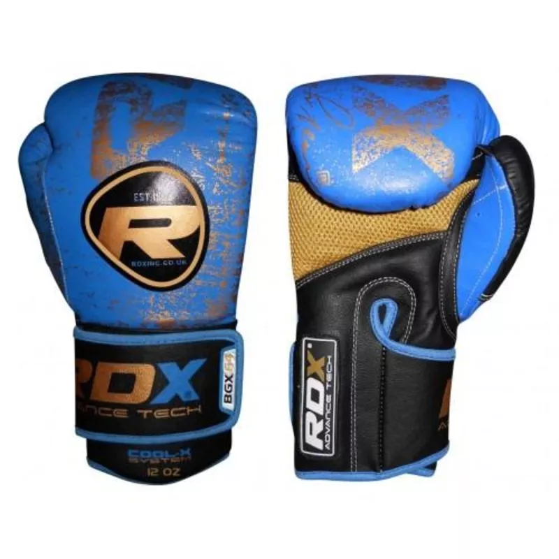 Боксерские перчатки RDX Ultra Gold Blue